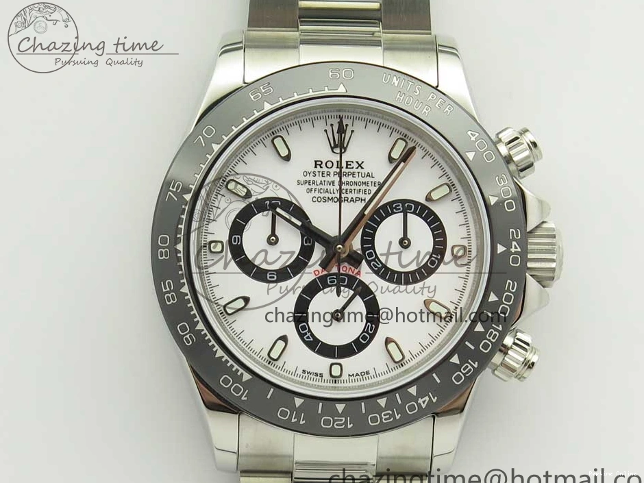 0119 Daytona 116500 JHF Best Edition Ceramic Bezel White Dial on SS Bracelet A Premium 3268